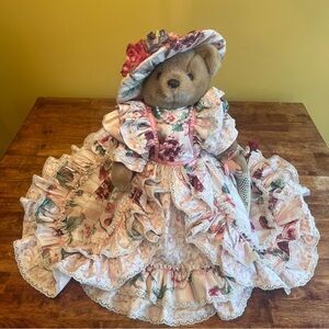 Floral Dress Teddy Bear with Hat